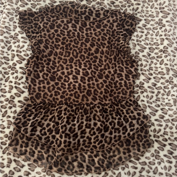 Have Brown Leopard Ruffle Blouse - Picture 3 of 3
